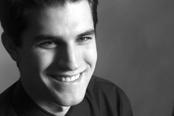 Black and white portrait of Sean Heiney during the Periscan years