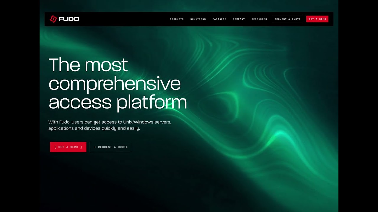 Fudo + Picus Security — Fudo Security rebrand — website motion render